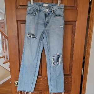 PacSun Light Blue Distressed Straight Leg Jeans